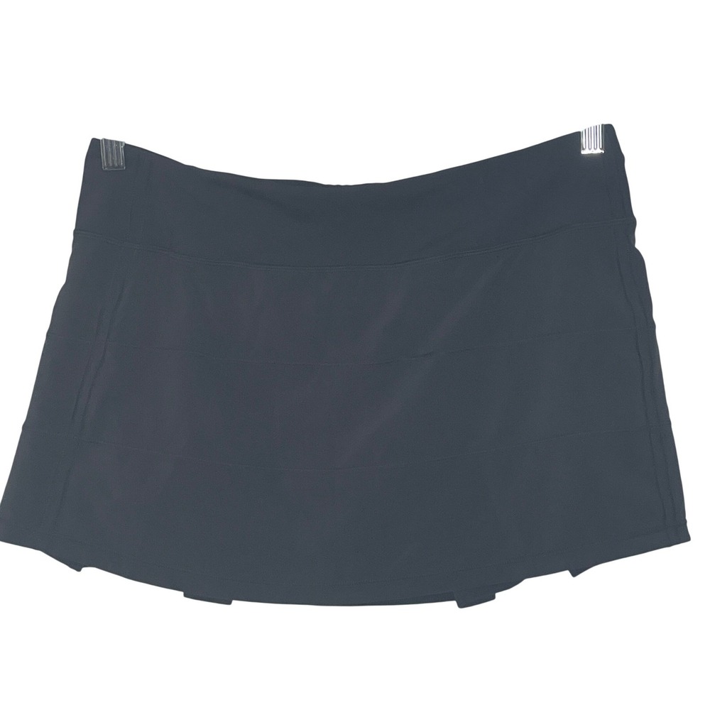 Lululemon Pace Rival Skirt Tall Black‎ Pleated Tennis Skort Size 8